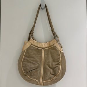 Vanessa Bruno vintage suede and rose gold bag